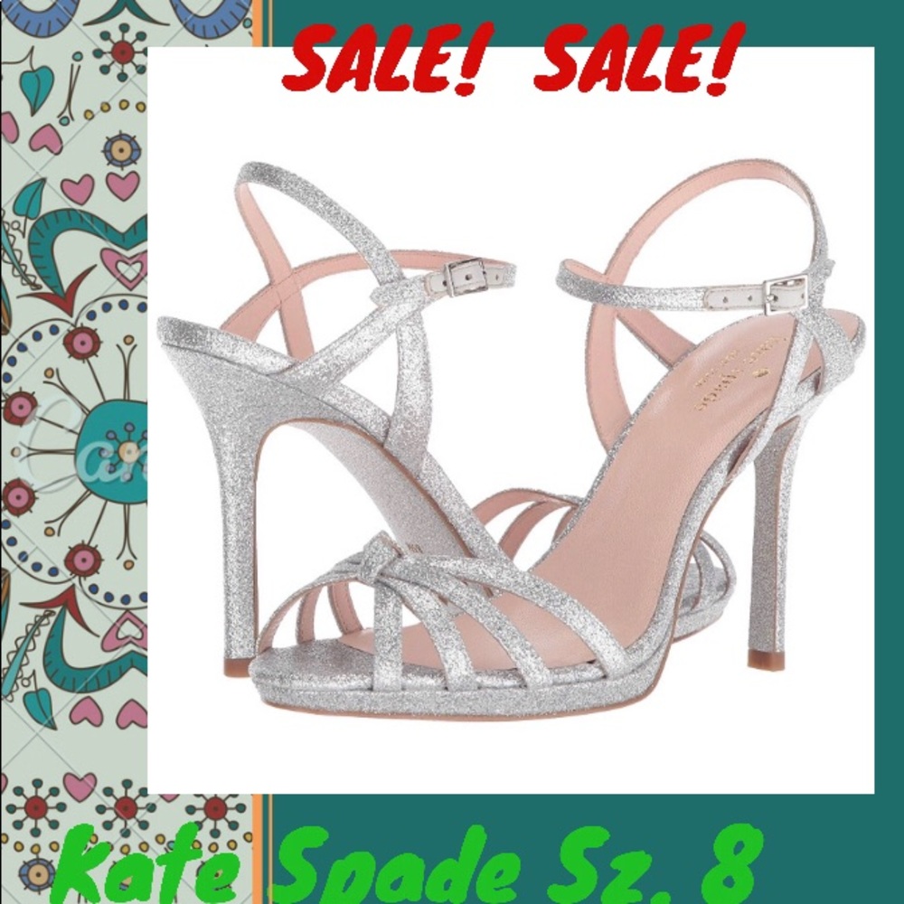 Open toe glitter party heels